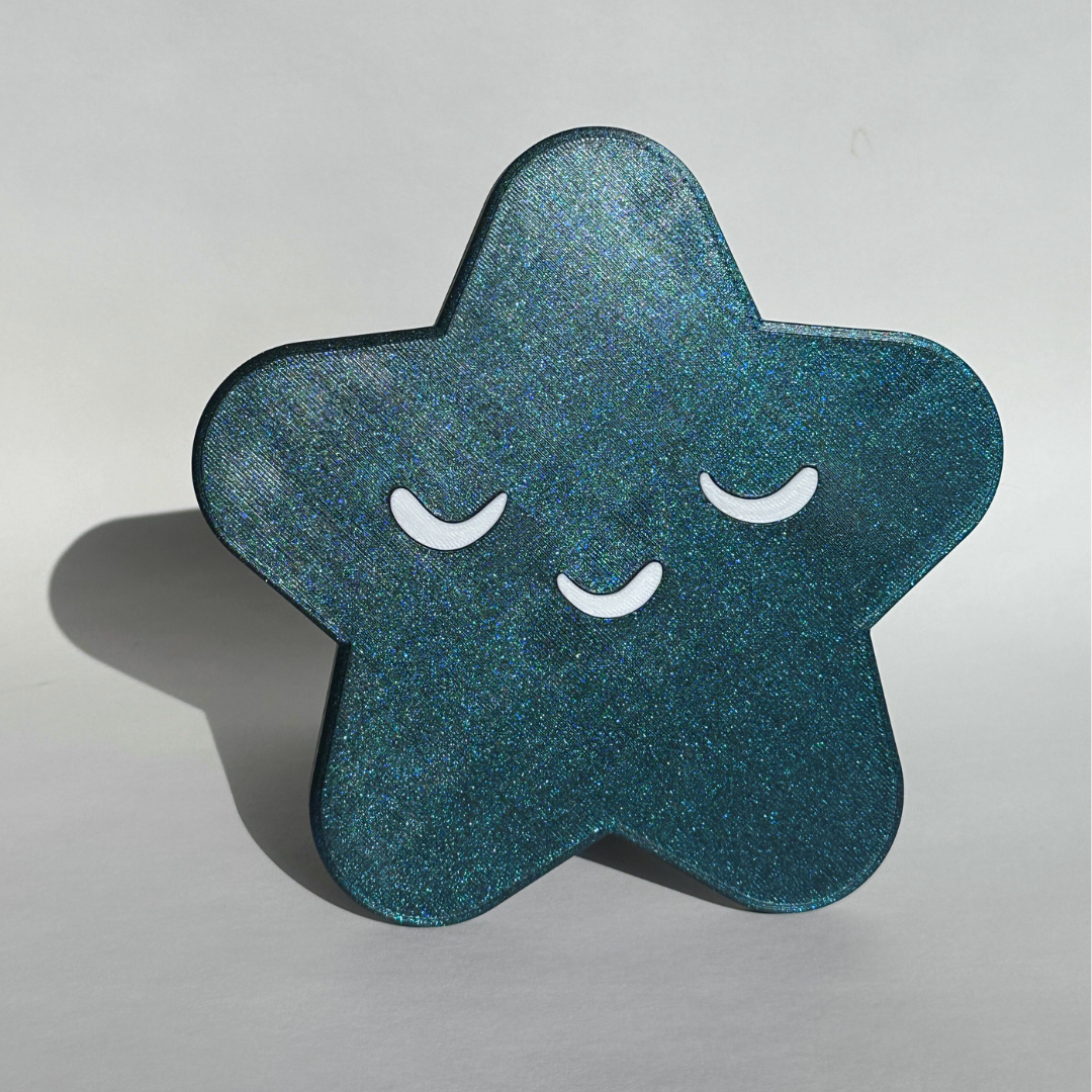 LIMITED EDITION - Starry Star Headphone Holder in Midnight Wish (Glitter Navy Blue)