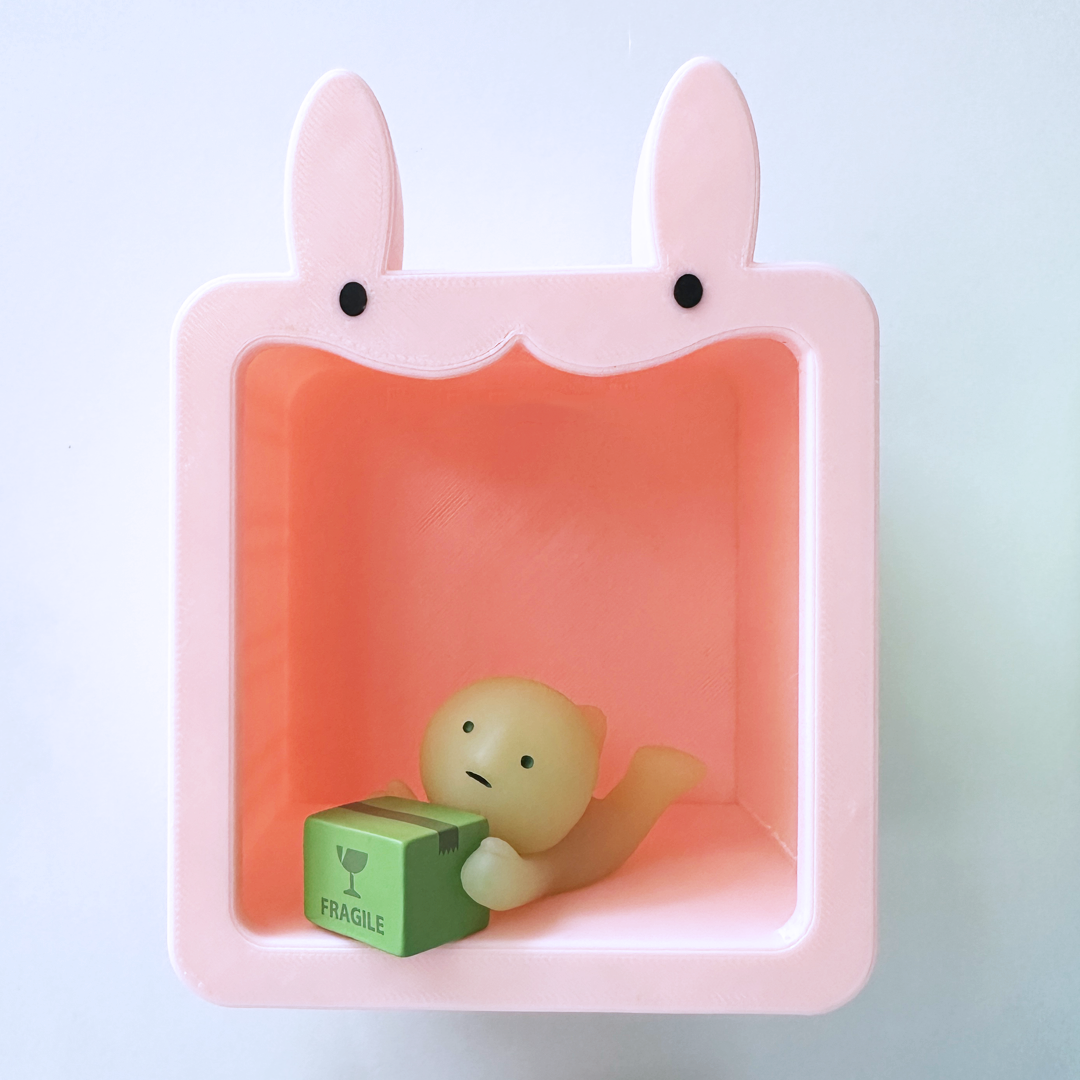 Animal Trinket Shrine Shelf Display Box - Frog, Bunny, Dog, Cat