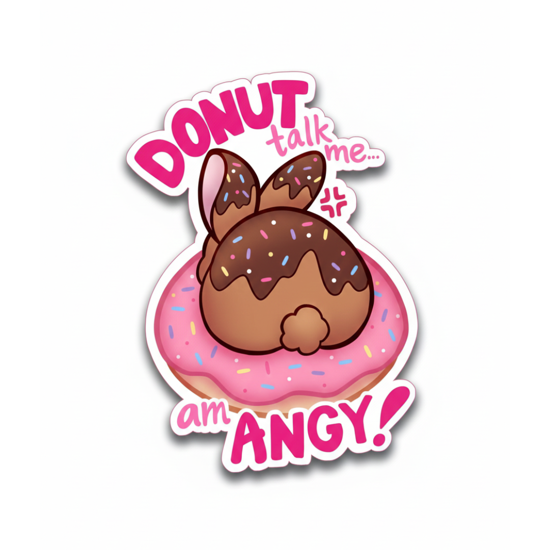 Donut Talk Me Am Angy Bunny Sticker by Hima