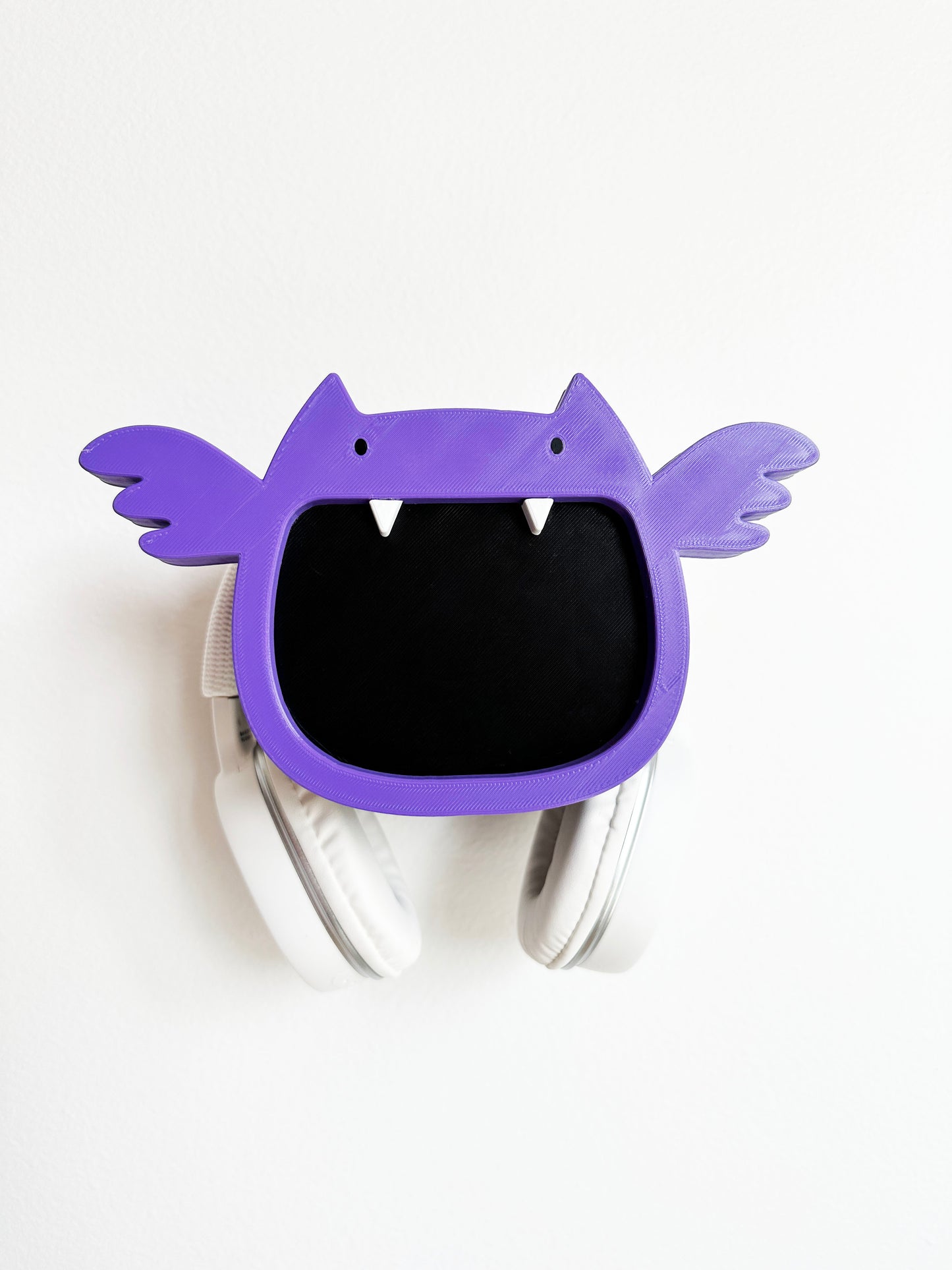 Happy Bat Headphone Holder in Potion Purple