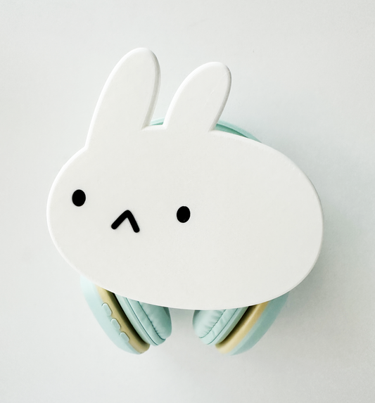 Bunny Rabbit Headphone Holder in Snow White