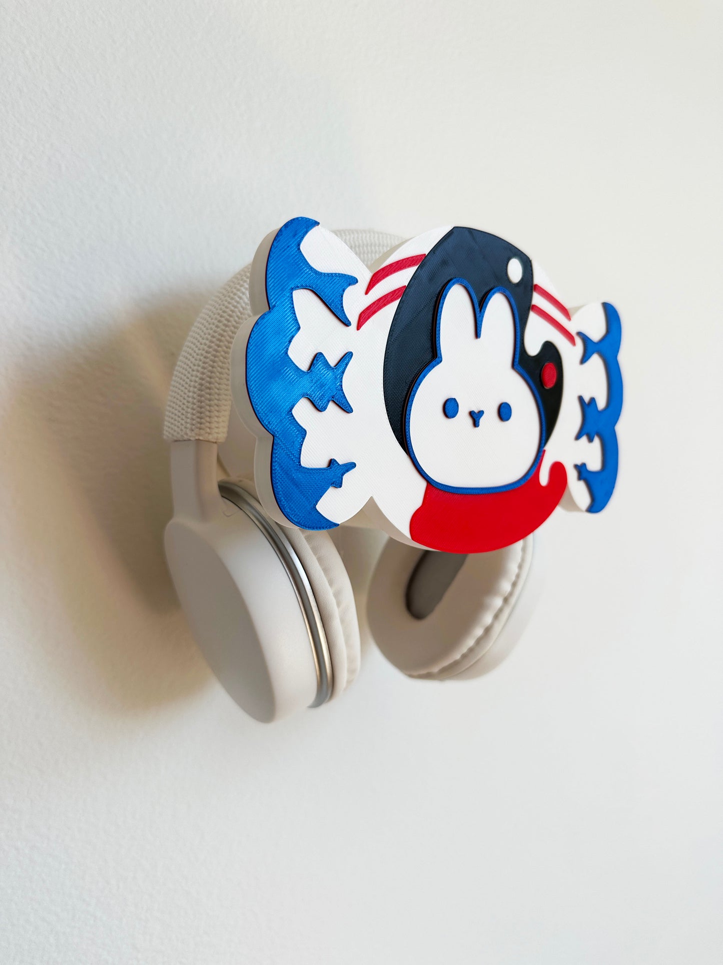 Lakko the Otter & White Rabbit Candy Headphone Holder - JeanaDraws Exclusive