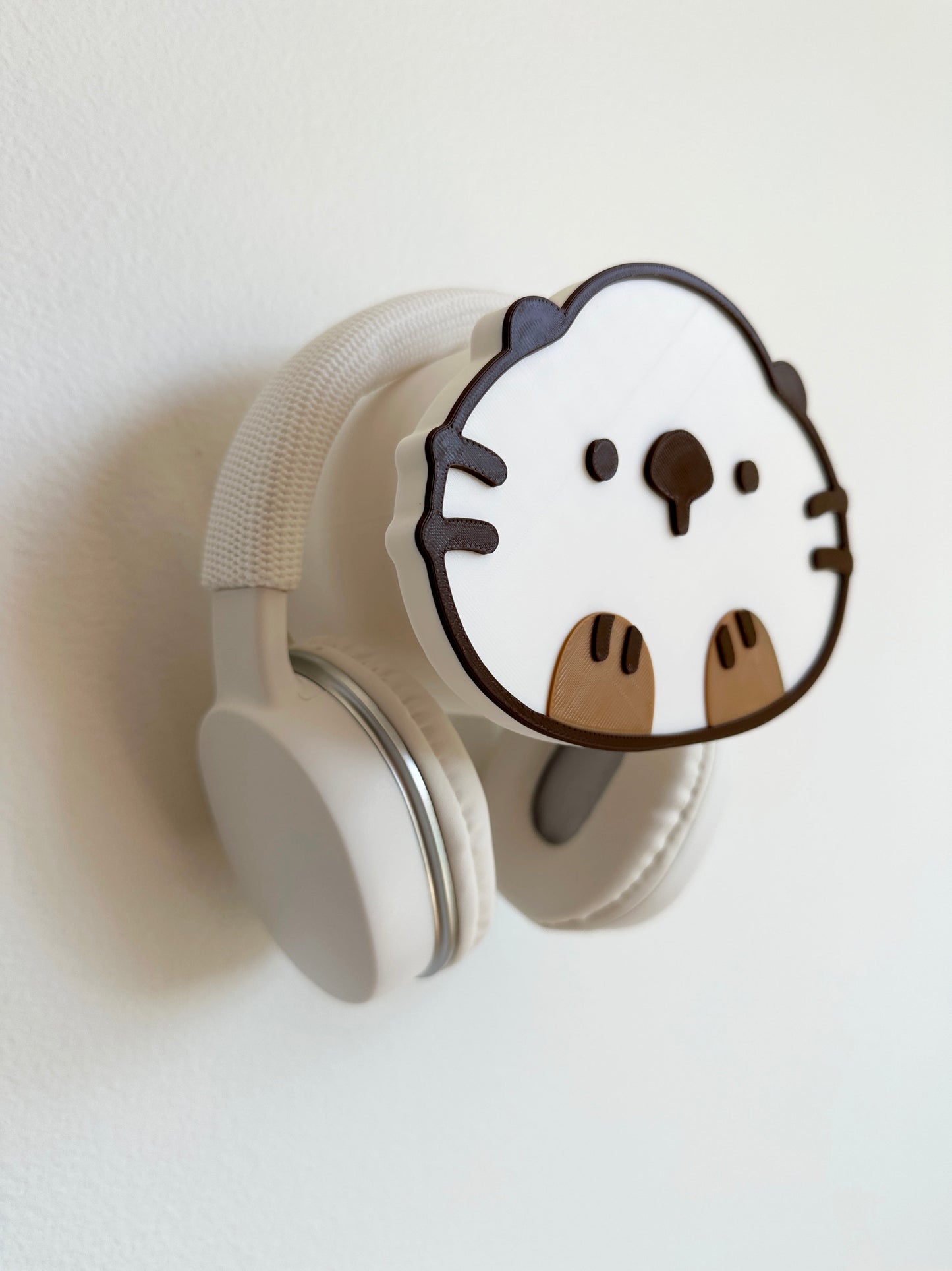 Lakko the Otter & White Rabbit Candy Headphone Holder - JeanaDraws Exclusive