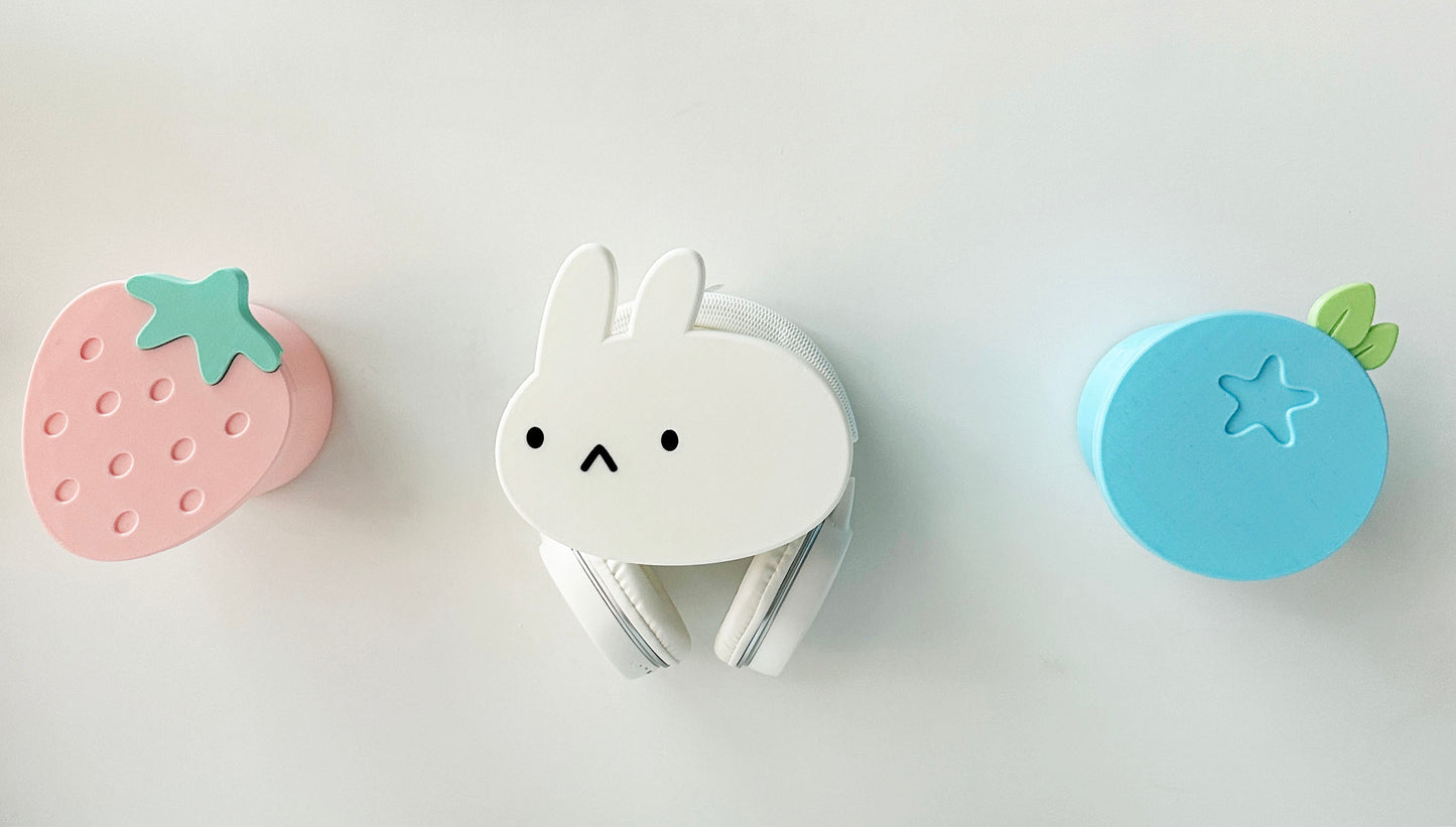 Bunny Rabbit Headphone Holder in Snow White