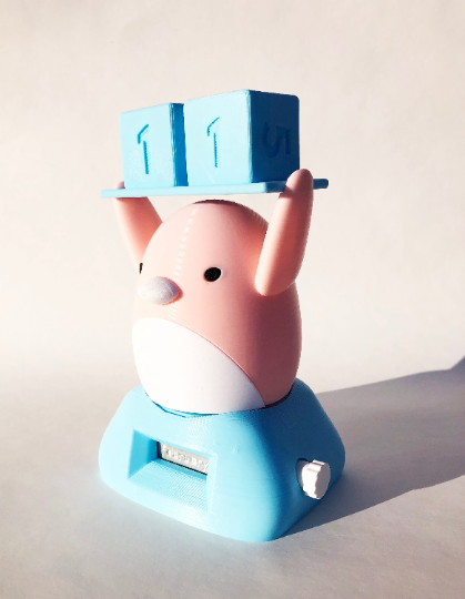 Albert Penguin Desk Calendar in Pink