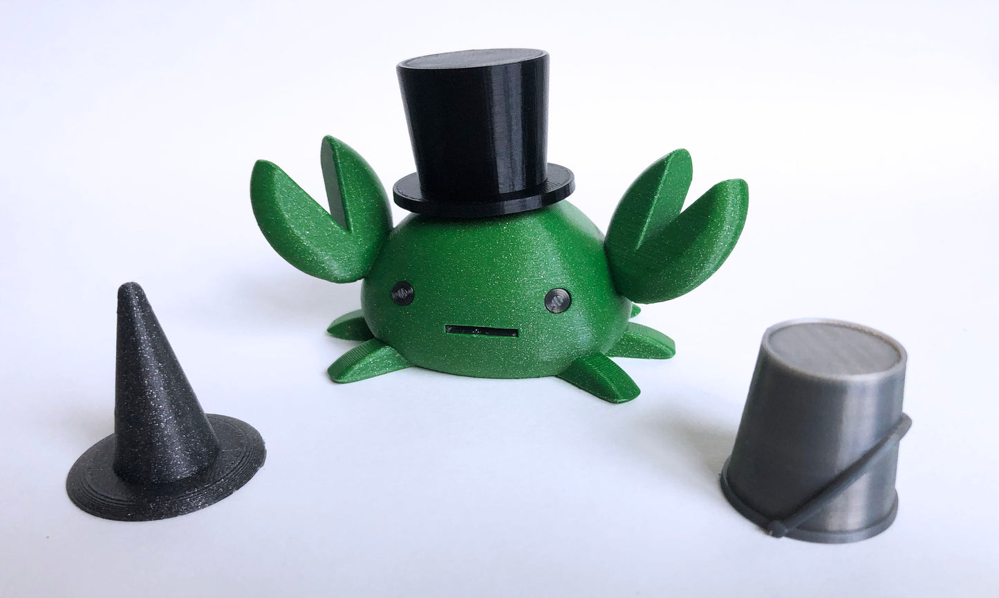 Hat Pack One - Top Hat, Pail, Witch Hat for Jace Crab and Friends