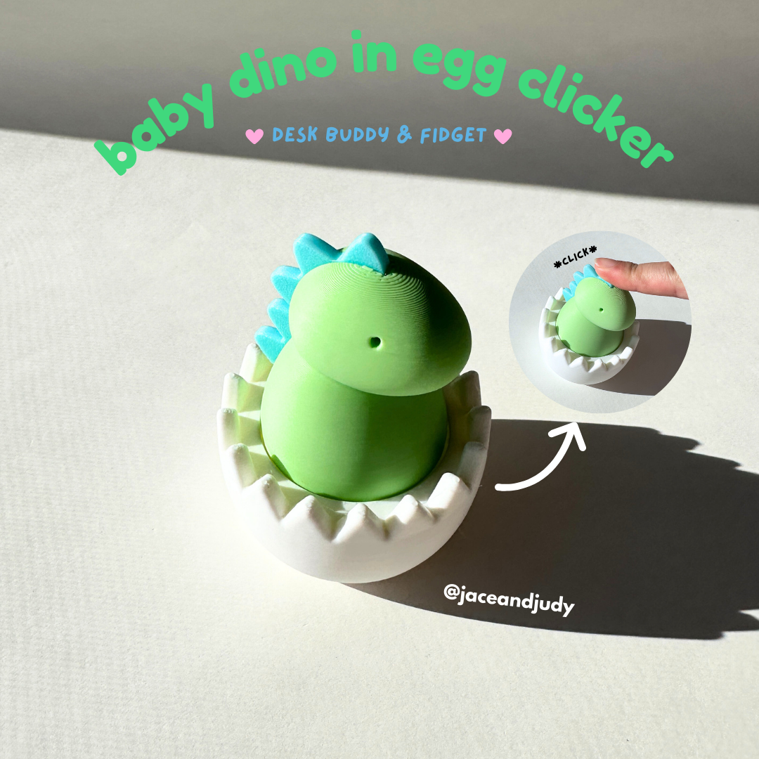 Baby Dino in Egg Fidget Clicker
