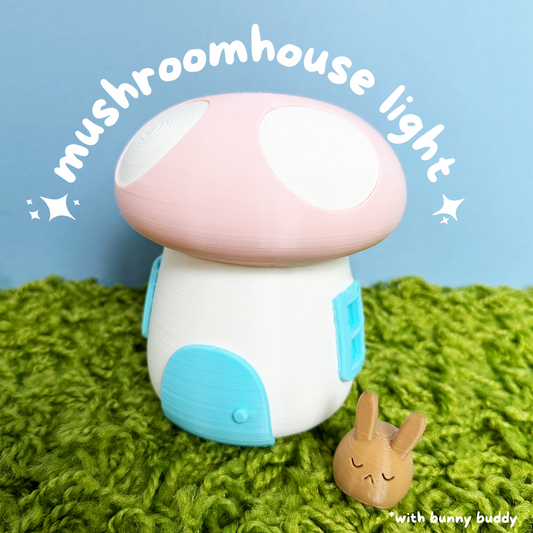 Cozy Mushroom House Tea Light in Pastel