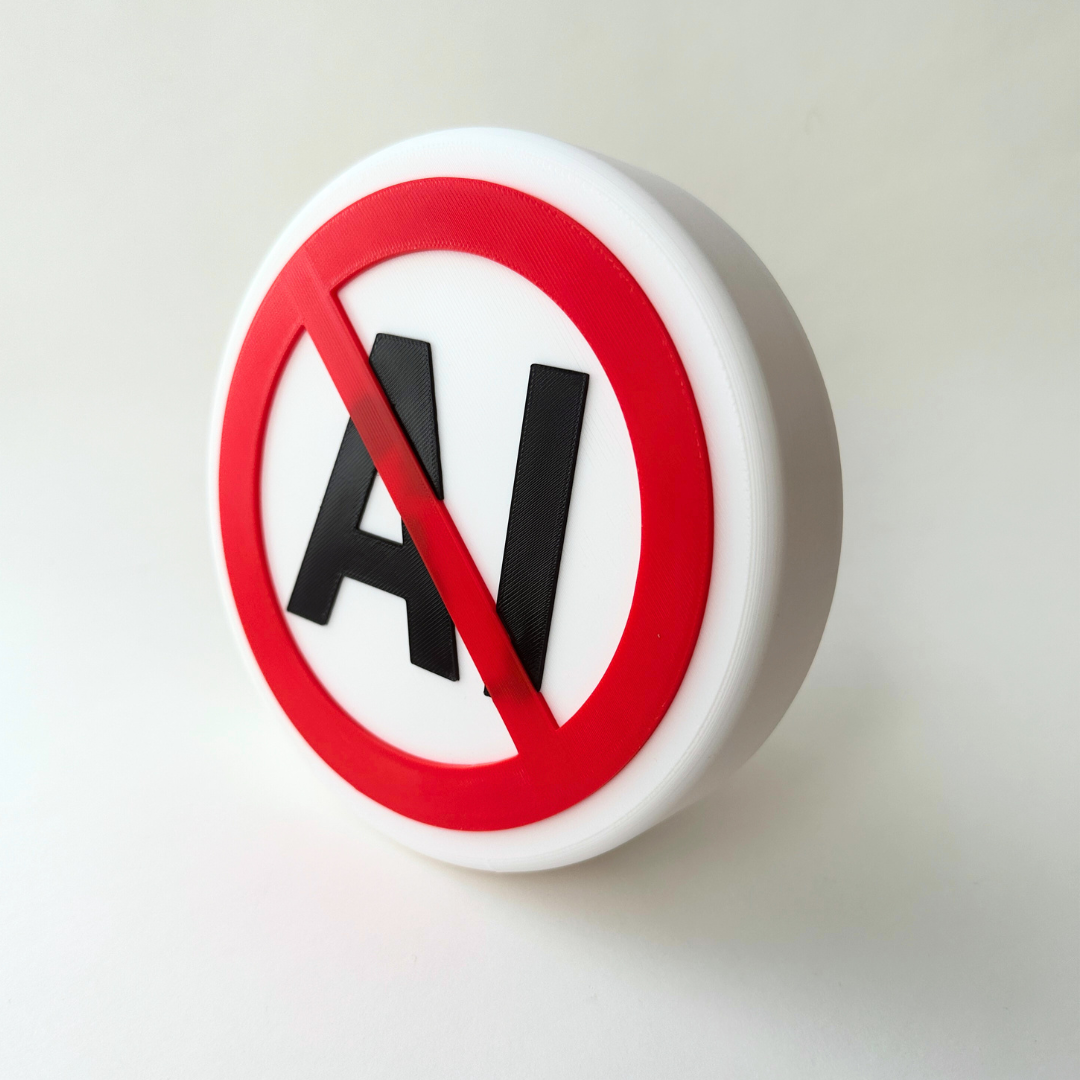NO AI Tabletop Sign