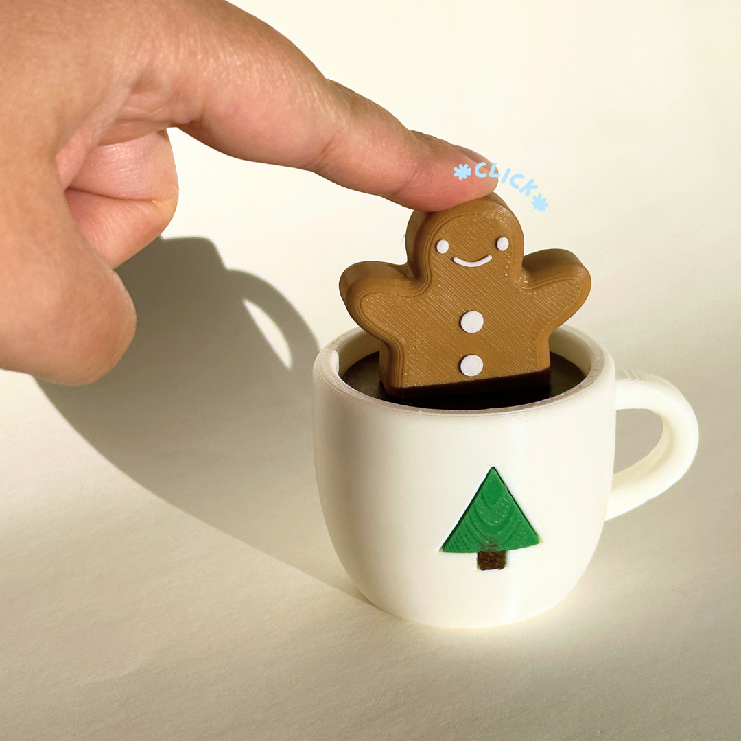 Gingerbread Man in Cocoa Fidget Clicker