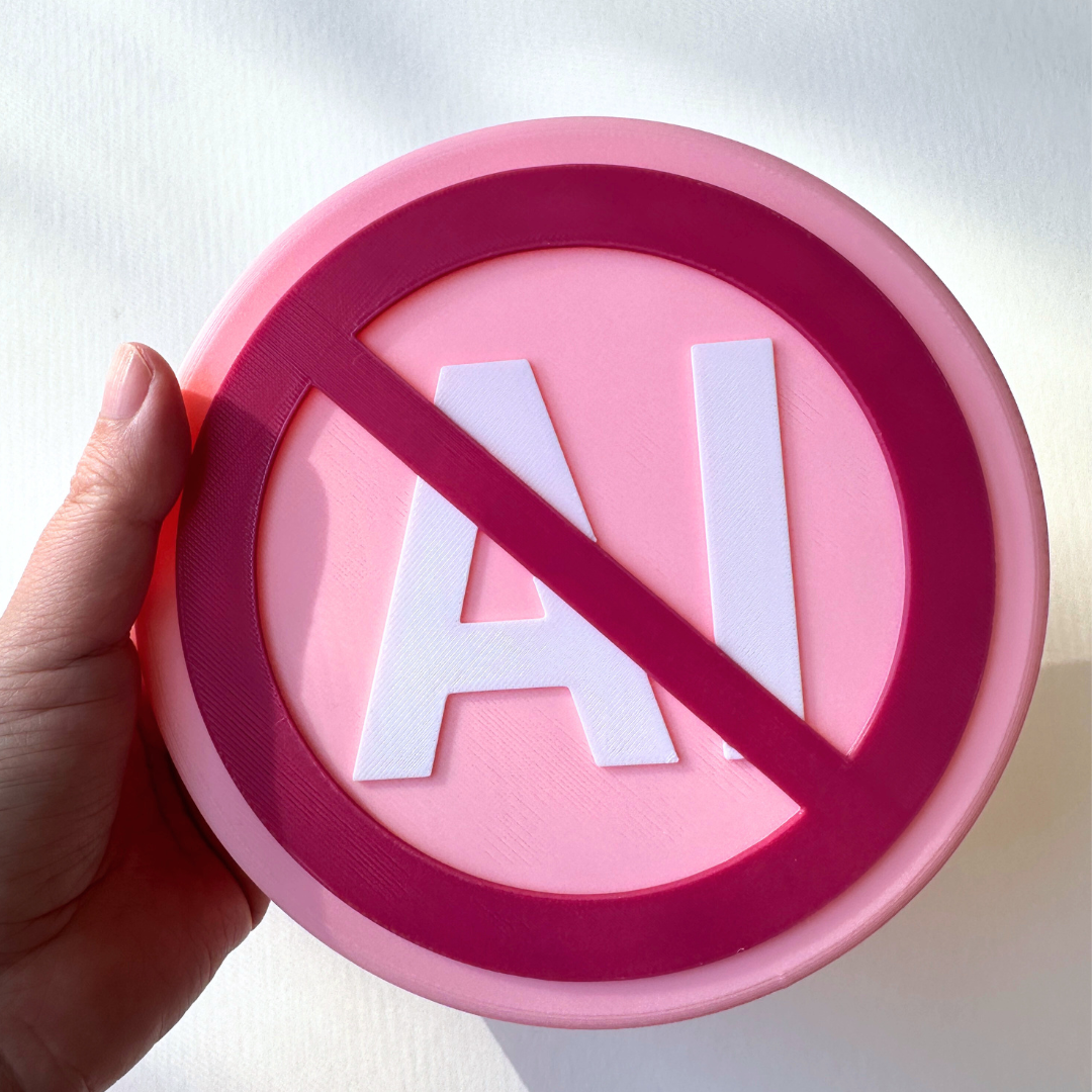 NO AI Tabletop Sign