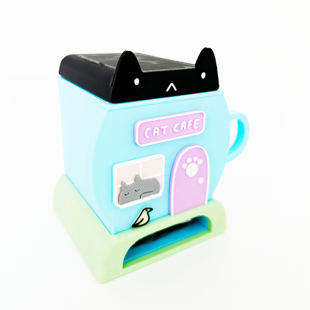 Cat Cafe Tea Box in Pastel