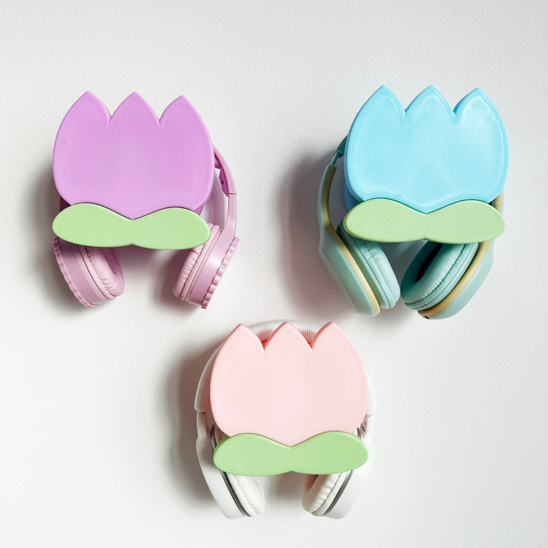 Pastel Tulip Headphone Holder