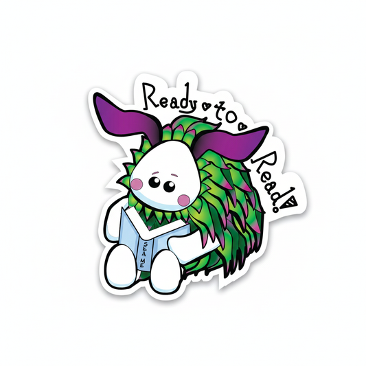 Ready to Read Sea Bunny Sticker by Amy S.
