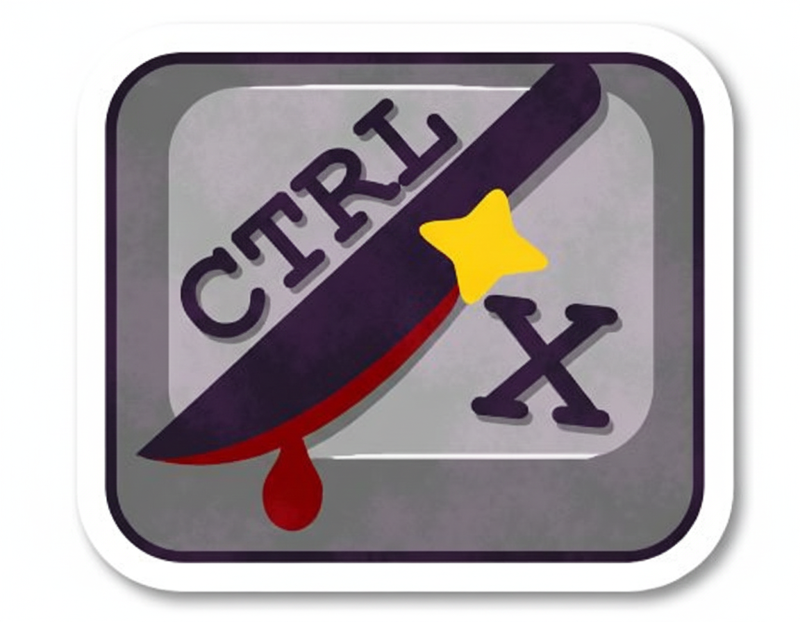 CTRL X Knife Sticker by Grim Index