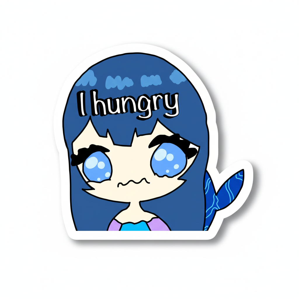 I Hungry Sticker by Lunah Fae