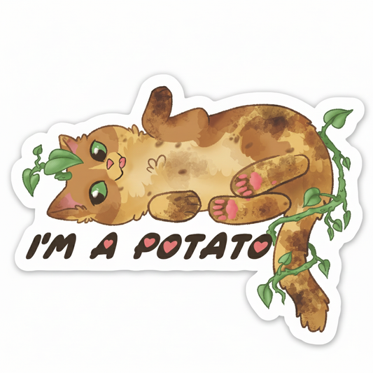 I'm a Potato Cat Sticker by Liza O.