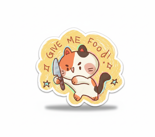 Give Me Food Cat Sticker by by Cooking Kstar