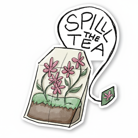 Spill the Tea Sticker by Elisabeth S.