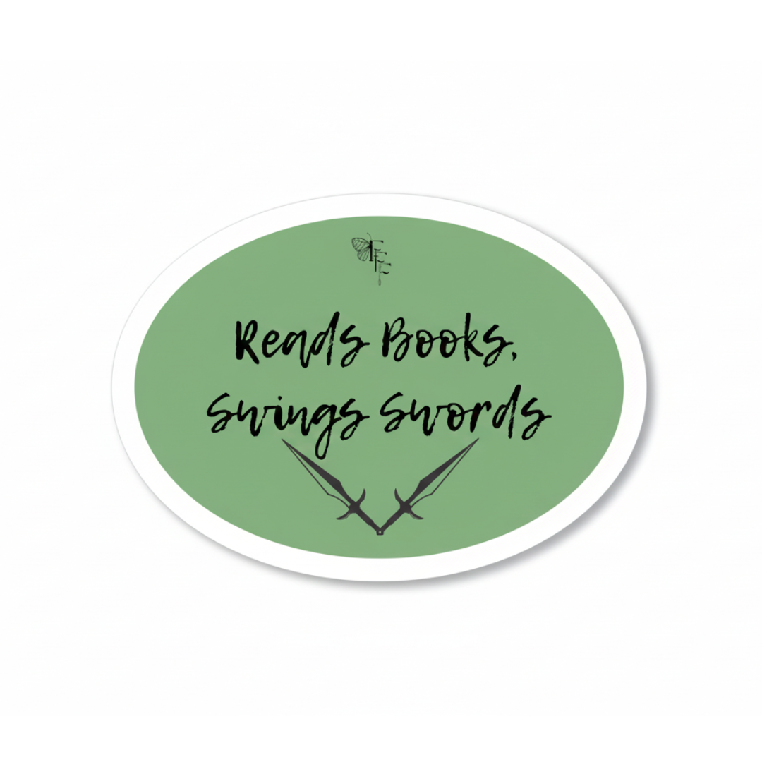 Read Books, Swing Swords Sticker by Stevie Deal
