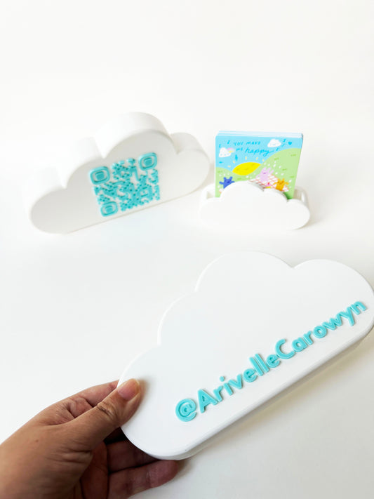 Custom Cloud Sign & Business Card Holder