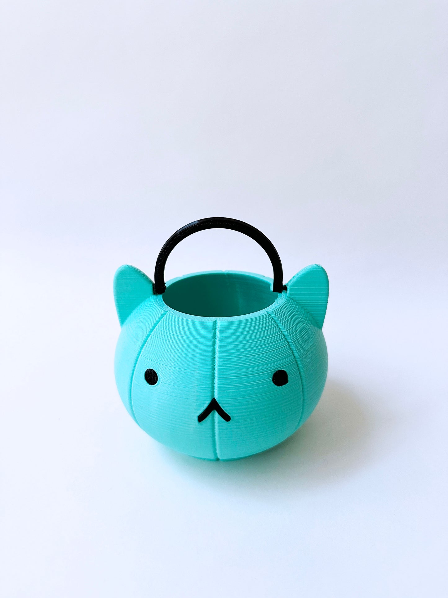 Teal Pumpkin Cat Bucket