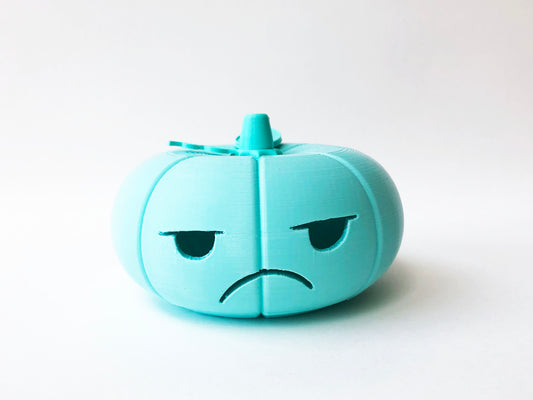 Annoyed Pastel Mint Halloween Pumpkin Jack O Lantern