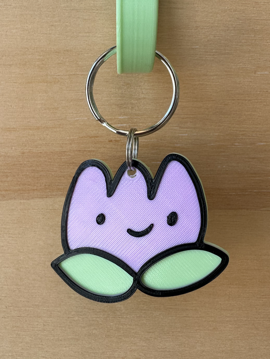 Little Purple Flower Keychain