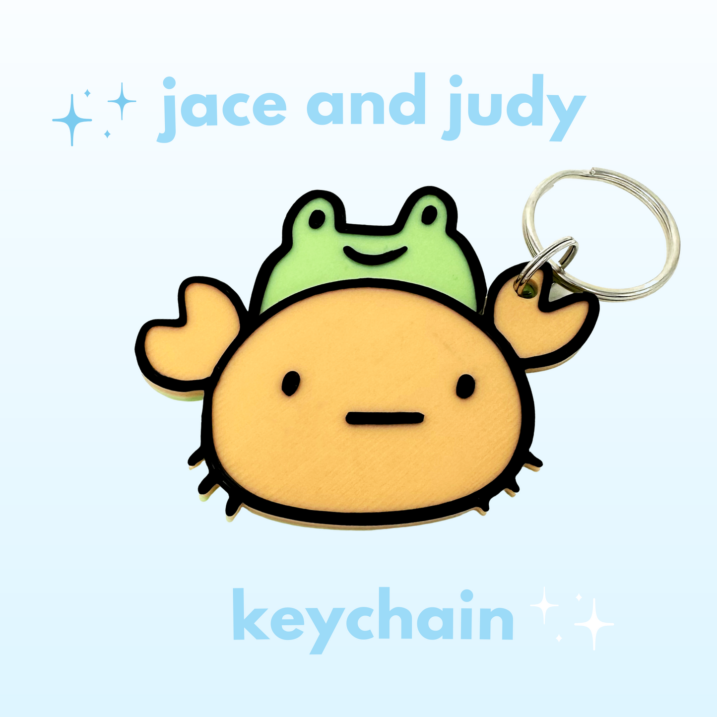 Jace and Judy Crab Frog Keychain