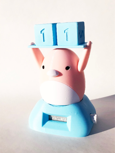 Albert Penguin Desk Calendar in Pink