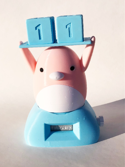 Albert Penguin Desk Calendar in Pink